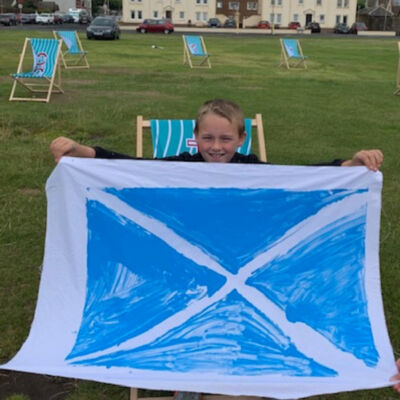 Making Flags at the open day